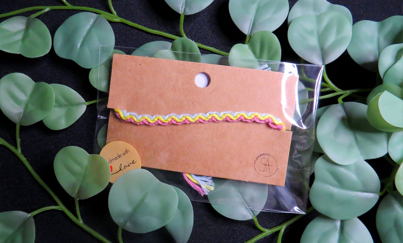 Handwoven bracelet pansexual